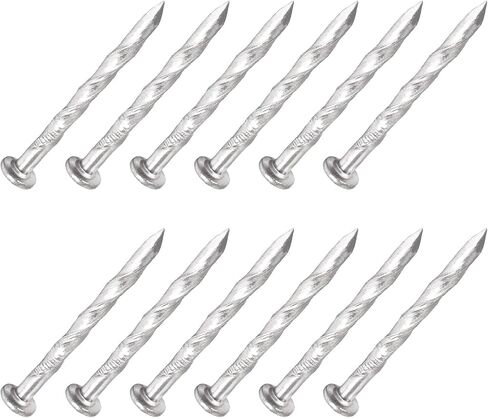 أظافر سطح السياج (41 مم × 3 مم) 150 قطعة، 304 مسمار حلزوني من الفولاذ المقاوم للصدأ - لإصلاح المنزل، الجدار، الأرضية، فضي in Kuwait