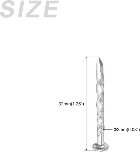 أظافر سطح السياج (41 مم × 3 مم) 150 قطعة، 304 مسمار حلزوني من الفولاذ المقاوم للصدأ - لإصلاح المنزل، الجدار، الأرضية، فضي in Kuwait