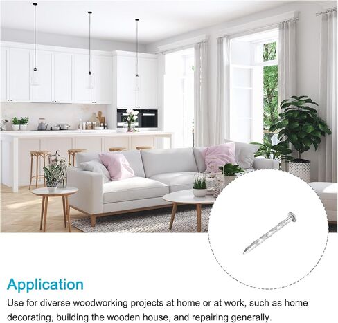 أظافر سطح السياج (41 مم × 3 مم) 150 قطعة، 304 مسمار حلزوني من الفولاذ المقاوم للصدأ - لإصلاح المنزل، الجدار، الأرضية، فضي in Kuwait