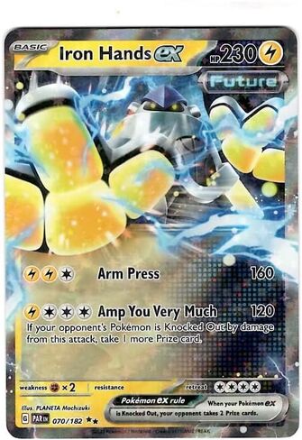 Pokemon - Iron Hands ex 070/182 - Paradox Rift - Future Pokemon - Double Rare - Single Card in Saudi Arabia