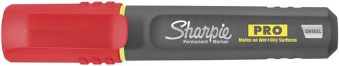SHARPIE Pro Permanent Marker, Medium, Chisel Tip, Red, 12-Count Marker (2018327) in Saudi Arabia