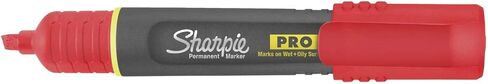 SHARPIE Pro Permanent Marker, Medium, Chisel Tip, Red, 12-Count Marker (2018327) in Saudi Arabia