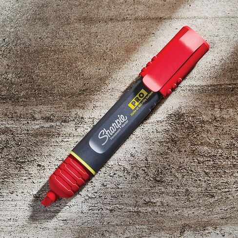 SHARPIE Pro Permanent Marker, Medium, Chisel Tip, Red, 12-Count Marker (2018327) in Saudi Arabia