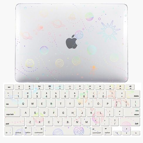 IVY Flash Clear Laptop Hard Shell Cases for MacBook Old Air 13 2010-2017 Model A1369 A1466 with Keyboard Cover - LT13 in Saudi Arabia