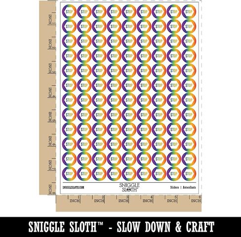 Stop Sign 200+ Round Stickers - Matte Finish - 0.50" Size - Red in Kuwait