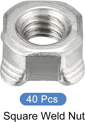 Square Nuts (M8 x 1.25mm) 20Pcs, Carbon Steel Welding Nut - for Agricultural Machinery, Pipe Furniture in Saudi Arabia