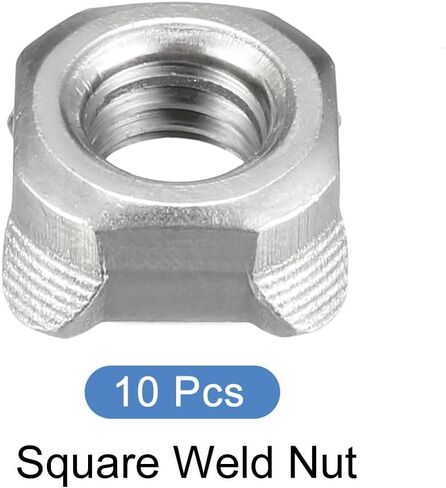Square Nuts (M8 x 1.25mm) 20Pcs, Carbon Steel Welding Nut - for Agricultural Machinery, Pipe Furniture in Saudi Arabia