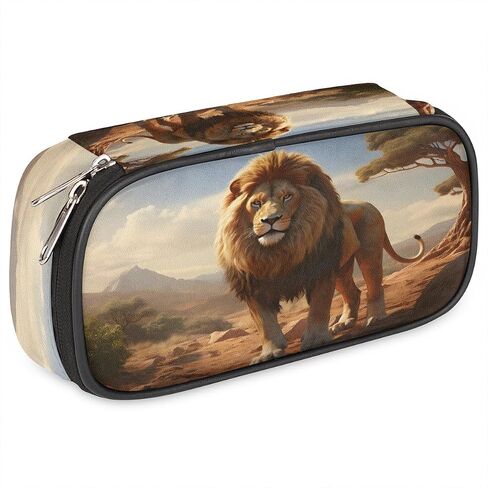 Pencil Case Pencil Pouch Lion Pencil Bags with Zipper Pencil Organizer Pencil Box Marker Case Organizer in Kuwait