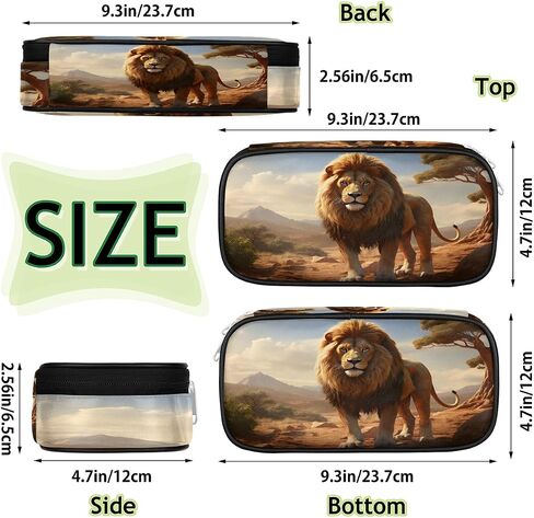 Pencil Case Pencil Pouch Lion Pencil Bags with Zipper Pencil Organizer Pencil Box Marker Case Organizer in Kuwait