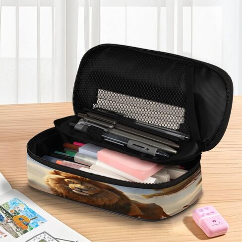 Pencil Case Pencil Pouch Lion Pencil Bags with Zipper Pencil Organizer Pencil Box Marker Case Organizer in Kuwait