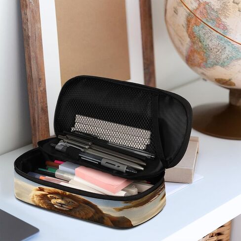 Pencil Case Pencil Pouch Lion Pencil Bags with Zipper Pencil Organizer Pencil Box Marker Case Organizer in Kuwait