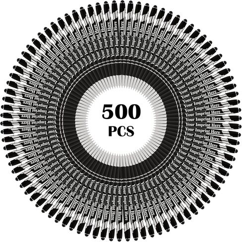 ما يصل إلى 500 PCS أقلام مخصصة كبيرة | قوس قزح من الألوان | الحبر الأسود المعدني الناعم المخصص بالاسم أو الرسالة (متنوع ، 100 جهاز كمبيوتر) in Kuwait