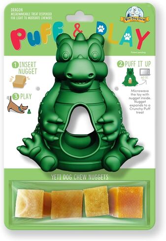 Yeti Dog Puff وتلعب ألعاب الكلاب التفاعلية ، Nuggets Dog Treat Dofenser ، التدريب على السلوك للضوء إلى المعتدلين ، (الأرجواني - ياك) in Kuwait