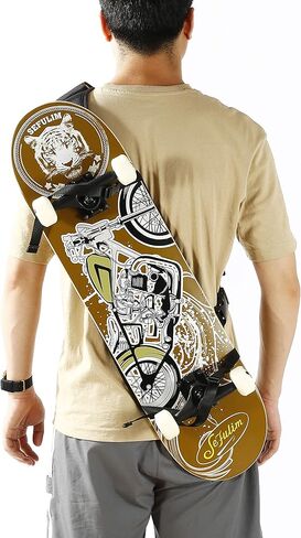 LISEFURE Skateboard Shoulder Carrier Skateboard Carry Strap Skateboard Carry Bag Backpack Skateboard Carry Shoulder with Adjustable Straps in Kuwait