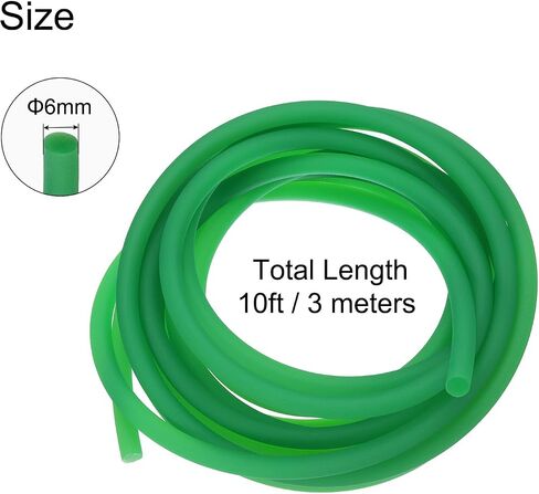 uxcell 2 Pcs Polyurethane Round Belts 5mm Dia, 10M (33ft) Length PU Polyurethane Belt for Drive Transmission (Rough Surface, Green) in Saudi Arabia