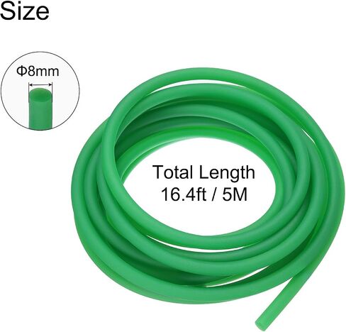 uxcell 2 Pcs Polyurethane Round Belts 5mm Dia, 10M (33ft) Length PU Polyurethane Belt for Drive Transmission (Rough Surface, Green) in Saudi Arabia