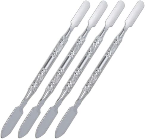 Stainless Steel Laboratory Mini Double-Ended Spatula Semi-Micro Shovel Conical Arrow End Flat End 6.22 Inches 4PCS in Saudi Arabia