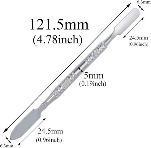 Stainless Steel Laboratory Mini Double-Ended Spatula Semi-Micro Shovel Conical Arrow End Flat End 6.22 Inches 4PCS in Saudi Arabia