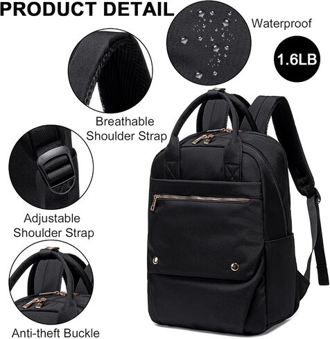LOIDOU Laptop Backpack Women Travel Backpack 15.6 Inch Teacher Bag Waterproof College Backpacks Casual Daypack for School Work Commuter(Multi Pocket) in Saudi Arabia