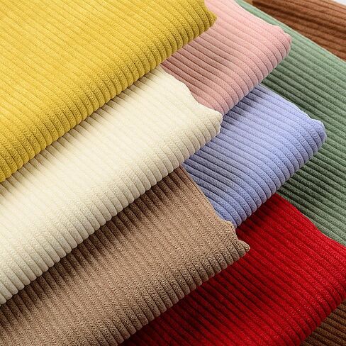 Corduroy Fabric Solid Plain Thick DIY Sewing Crafts Materials Corduroy Fabric for Coat Shirt Dress Pants Costume Sofa DIY Corduroy Solid Throw Pillow Covers in Saudi Arabia