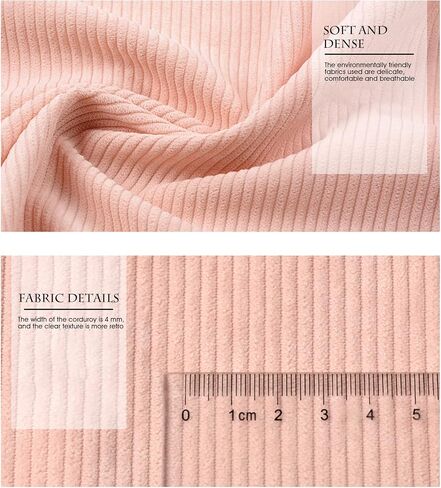 Corduroy Fabric Solid Plain Thick DIY Sewing Crafts Materials Corduroy Fabric for Coat Shirt Dress Pants Costume Sofa DIY Corduroy Solid Throw Pillow Covers in Saudi Arabia