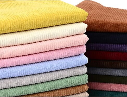 Corduroy Fabric Solid Plain Thick DIY Sewing Crafts Materials Corduroy Fabric for Coat Shirt Dress Pants Costume Sofa DIY Corduroy Solid Throw Pillow Covers in Saudi Arabia