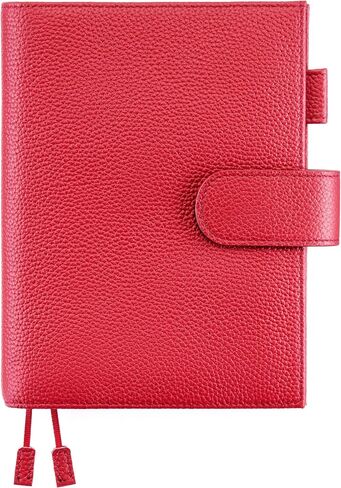 B6 Leather Planner Cover for Stalogy, Midori, Leuchtturm1917, and More - with Pen Loop, Card Slots, Back Pocket, and Bookmarks (Beige) in Kuwait