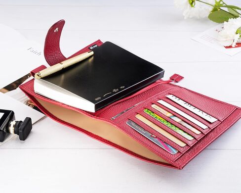 B6 Leather Planner Cover for Stalogy, Midori, Leuchtturm1917, and More - with Pen Loop, Card Slots, Back Pocket, and Bookmarks (Beige) in Kuwait