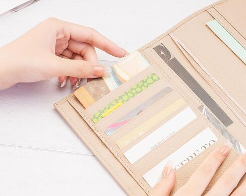 B6 Leather Planner Cover for Stalogy, Midori, Leuchtturm1917, and More - with Pen Loop, Card Slots, Back Pocket, and Bookmarks (Beige) in Kuwait