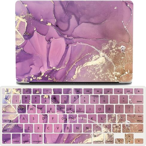 علبة الرخام الملونة اللبلاب لـ MacBook Air (11 بوصة ، نماذج: A1370 / A1465) علبة قذيفة صلبة مع مجموعة غطاء لوحة المفاتيح - I in Kuwait