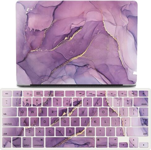 علبة الرخام الملونة اللبلاب لـ MacBook Air (11 بوصة ، نماذج: A1370 / A1465) علبة قذيفة صلبة مع مجموعة غطاء لوحة المفاتيح - I in Kuwait