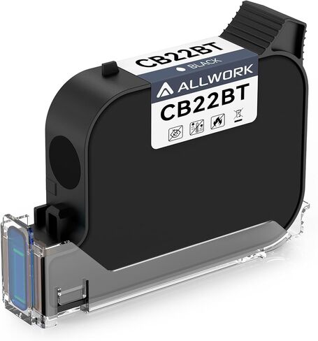 CB22BT Fast Dry Ink Cartridge W127 W127-S Handheld Printers for Crisp Printing on Glass Cardboard Aluminum Plastic and More (Black-Quick Drying Affordable Choice) in Kuwait