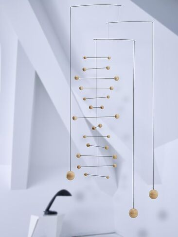 Counterpoint Hanging Mobile - Black Color - 14 Inches - Steel - Handmade in Denmark by Flensted in Saudi Arabia