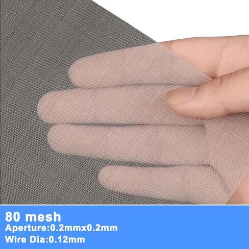 304 Stainless Steel Mesh Screen#20Mesh -Size:15.7"x47.2"(40x120cm), for Home, Garden and Farm. Window or Door Filter, Guards Against Pests Like Mice, Snakes, and Rodents. Easy to Cut and Install. in Saudi Arabia