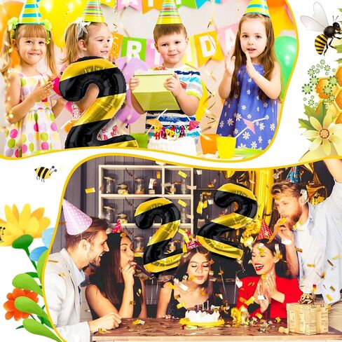 40 Inch Bee Giant Balloon Honey Yellow Balloon Bee Theme Decorations for Baby Shower Birthday Party(Number 1) in Saudi Arabia