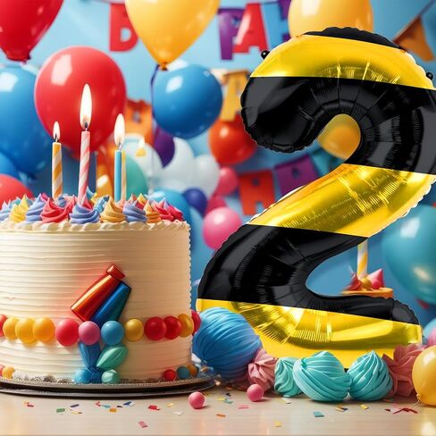 40 Inch Bee Giant Balloon Honey Yellow Balloon Bee Theme Decorations for Baby Shower Birthday Party(Number 1) in Saudi Arabia