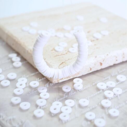 2000pcs Clay Beads for Bracelet Making, 6mm Polymer Clay Beads Kit Heishi Beads for Jewelry Making Crafts DIY (White) in Saudi Arabia