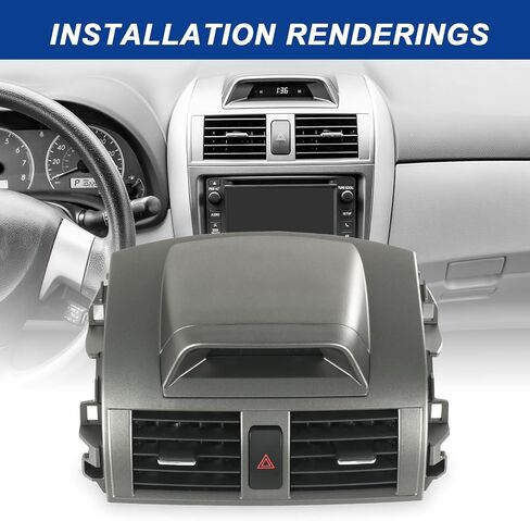 Center Dash A/C Outlet Air Vent Panel Compatible with 2008-2013 Toyota Corolla Replace# 55663-02060, 55670-02160 in Kuwait