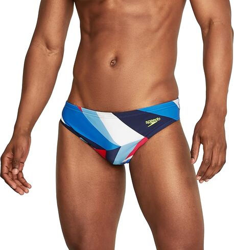 Speedo Men's Standard Swimsuit Brief Creora Highclo Printed, Puzzle Ocean Depths, 30 in Saudi Arabia