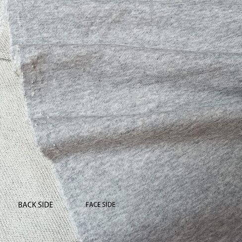 القطن الفرنسي Terry Fabric 72 بوصة عرض من الفناء Entelare (Heather Gray) in Kuwait