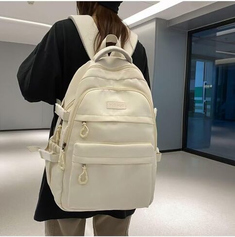 Preppy Backpack for Women Teen Girls Boys Large Laptop Bookbag Casual College Daypack Cute Aesthetic School Supplies in Kuwait