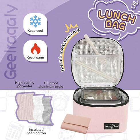 Geerlaqaly backpack set, casual backpack with lunch box and coin purse, unisex, 15.6-inch laptop, large capacity backpack, lightweight, anti-theft and waterproof, suitable for daily travel,black in Kuwait