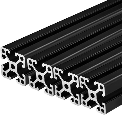 QNK 4pcs 1220mm(48") T Slot 4040 Aluminum Extrusion European Standard Anodized Linear Rail for 3D Printer Parts and CNC DIY Sliver in Kuwait