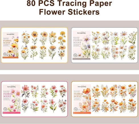 80pcs ملصقات زهرة شفافة للاصطدامات زهرة خمر ملصقات زهور ملصق الأزهار واضحة الطبيعة مضغوطة ملصقات البرية ملصقات الشارات لمخططي زجاجة ماء بطاقة صنع أجهزة الكمبيوتر المحمولة لصنع اليومية in Saudi Arabia