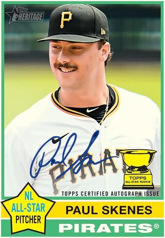 2025 Topps Heritage Baseball Hobby Trading Card Box (توقيع واحد أو بطاقة بقايا لكل مربع هواية) in Saudi Arabia