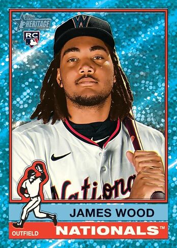 2025 Topps Heritage Baseball Hobby Trading Card Box (توقيع واحد أو بطاقة بقايا لكل مربع هواية) in Saudi Arabia