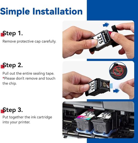275XL PG-275XL استبدال خرطوشة الحبر الأسود لـ Canon 275 275XL PG-275 PG275XL حبر أسود عالي السعة متوافقة مع PIXMA TR4720 TR4700 TR4722 TS3522 TS3500 TS3720 INK CARTRIDGE (2 BK) in Kuwait
