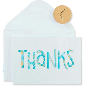 Papyrus 20-Count Blank Thank You Cards with Envelopes (Rainbow)