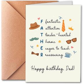Funny Father's Day Card for Dad from Son and Daughter, Card Gift for Him, Happy Father's Day, You Are Not Old, You Are A Classic,with Envelope