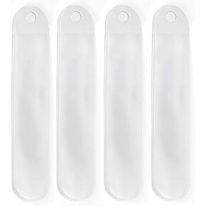 luzen 50Pcs Clear Plastic Pen Pouch Bag Single Pen Sleeve Case Holder Ballpoint Pen Pencil Gift Packaging Bag for for School Office Business Use